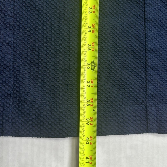 Talbots Woman Navy Midi Sleeveless Cotton Dress Scallop Neckline Size 18W - Picture 7 of 8